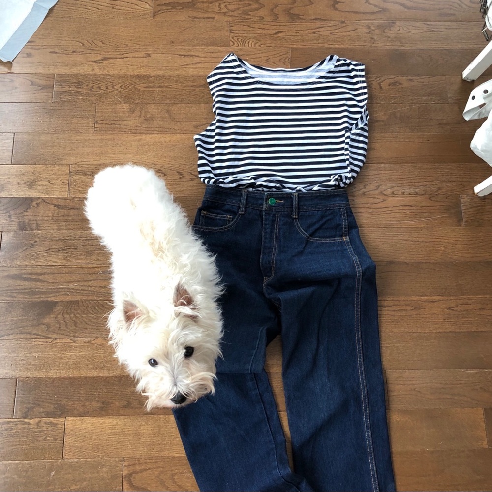 French striped tank top